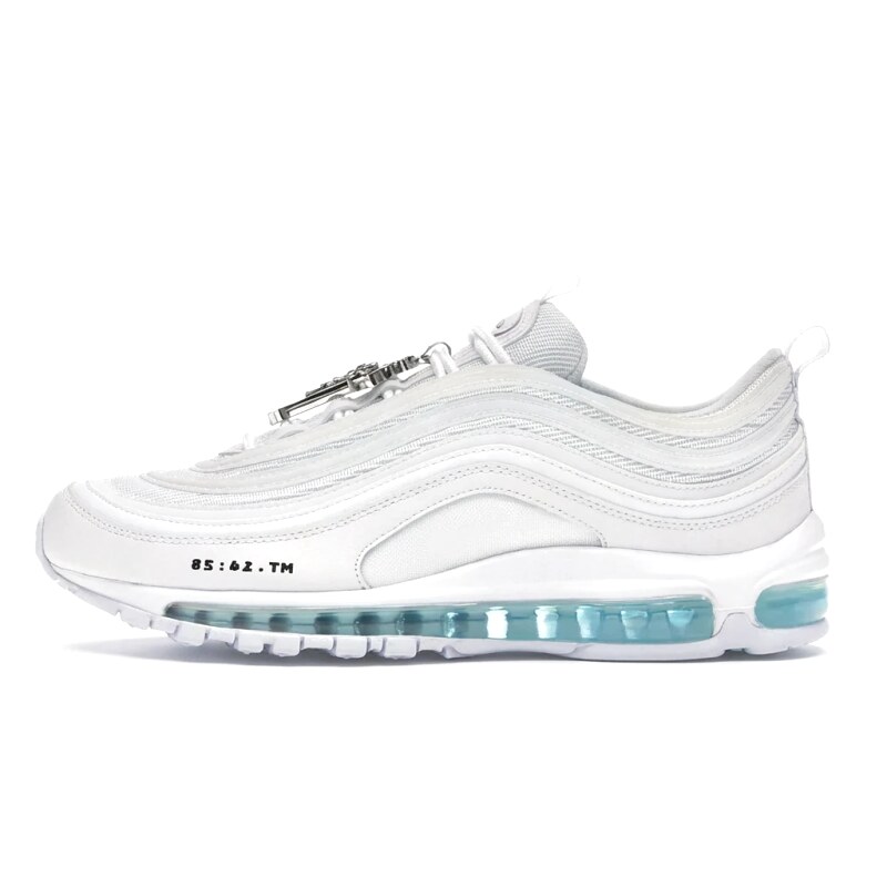 Nike Air Max 97 white trendy sneakers.