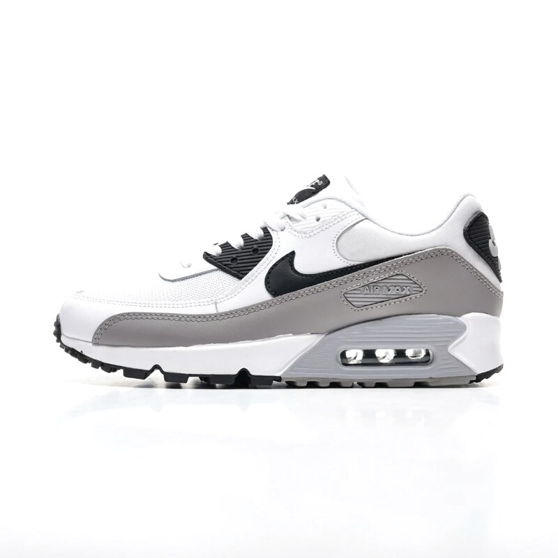 Nike Air Max retro-style gray and white sports shoes