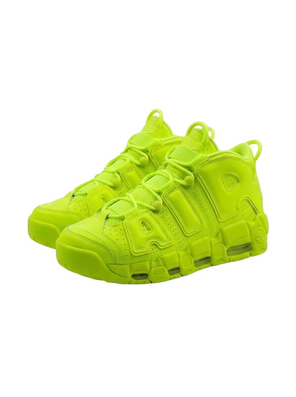 Nike Air More Uptempo fluorescent yellow high-top shoes