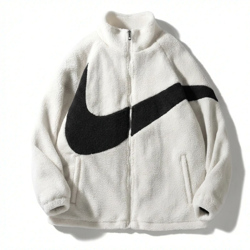 Nike big logo casual white coat