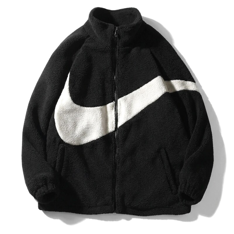 Nike big swoosh trendy black coat