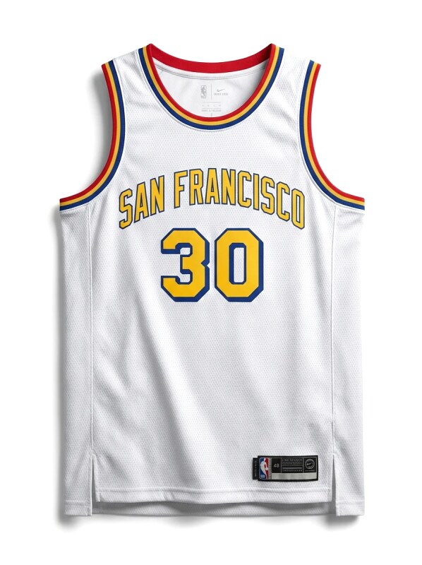 Nike Curry retro-style white jersey