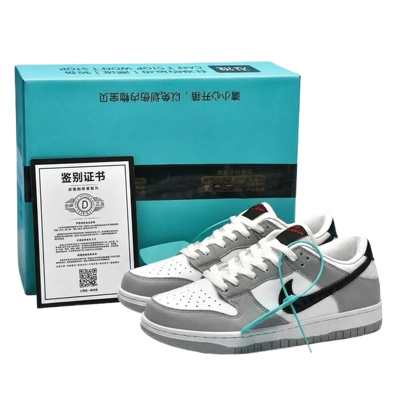 Nike Dunk casual style gray and white shoes