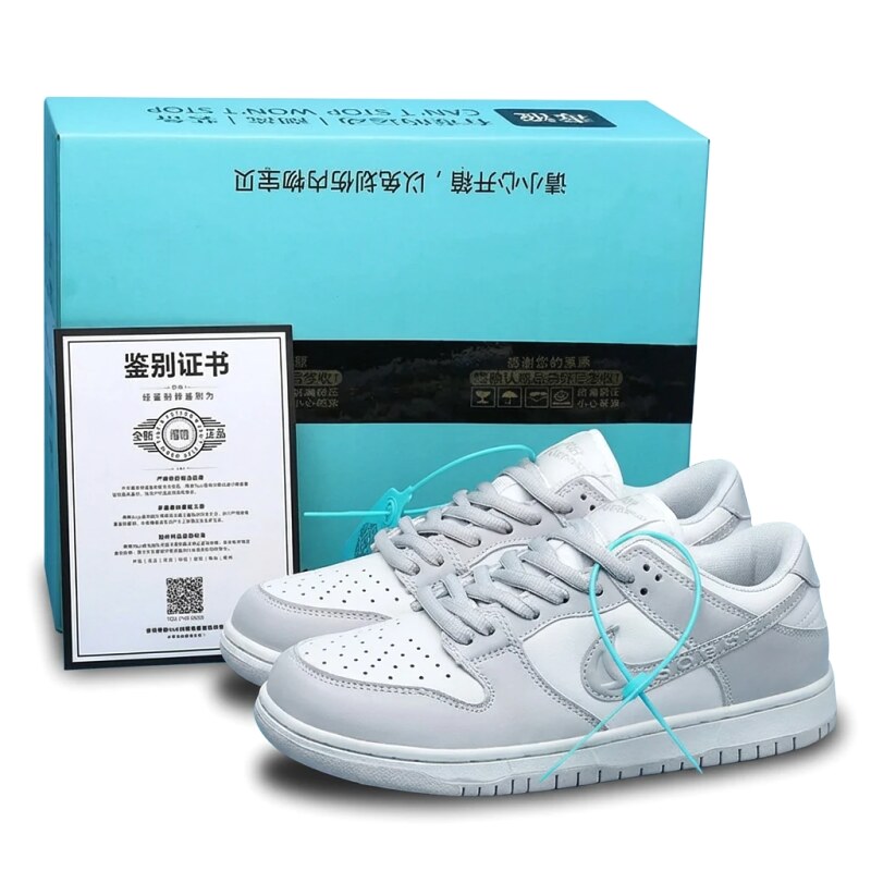 Nike Dunk simple style gray and white shoes