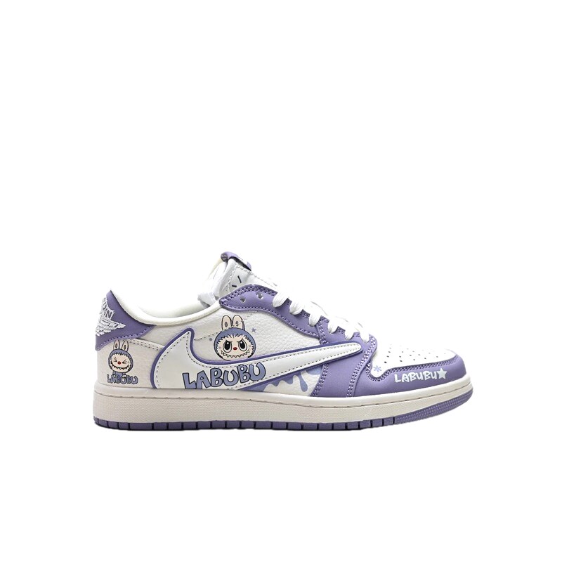 Nike LABUBU Co-branded Purple and White Sports Shoes