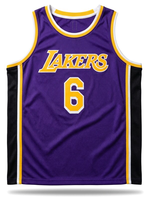 Nike LeBron James purple and gold Lakers jersey