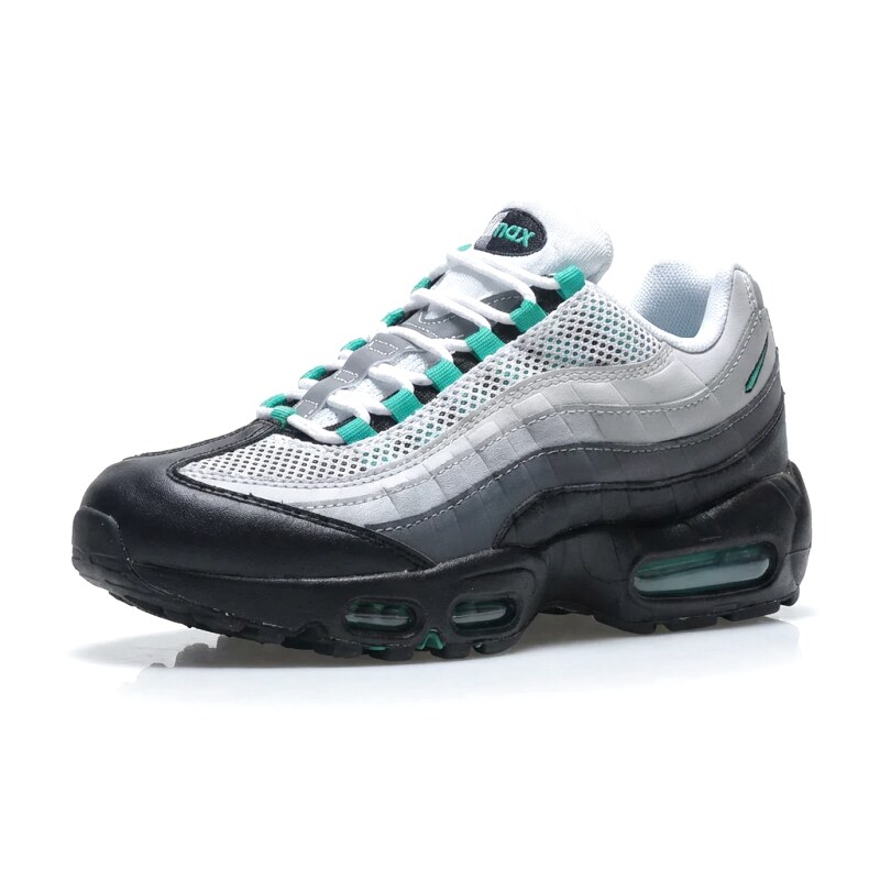 Nike retro black and green sports shoes