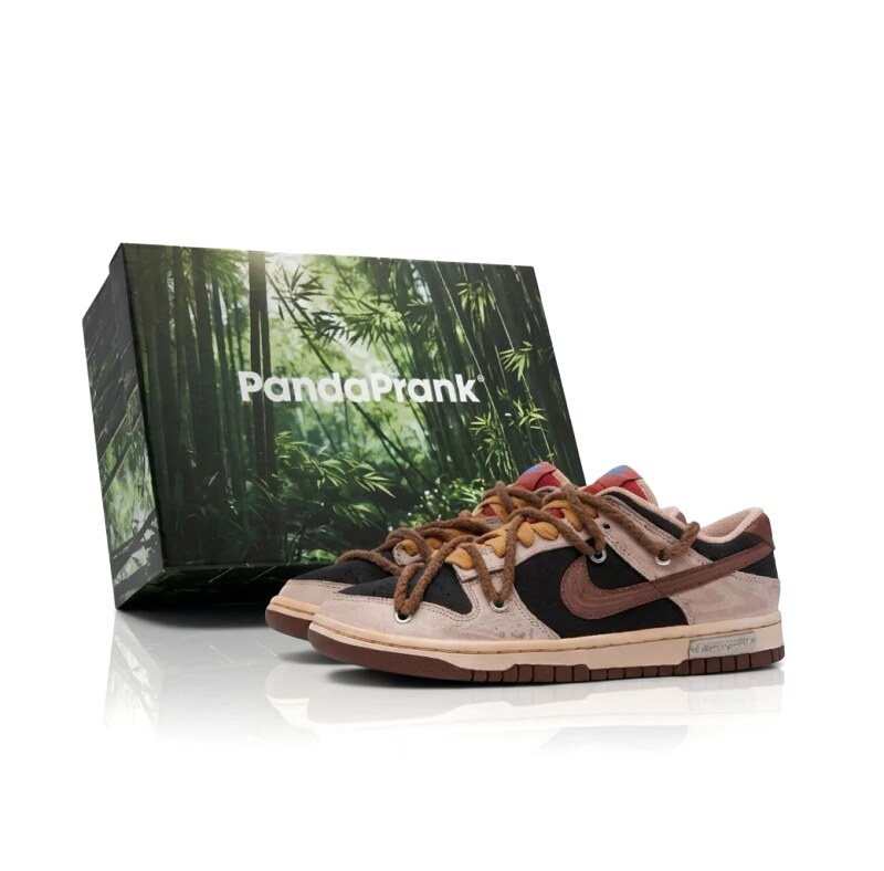 Nike retro brown and black sports shoes