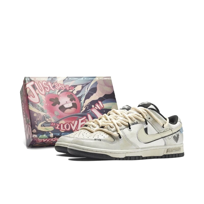 Nike retro-style off-white sneakers