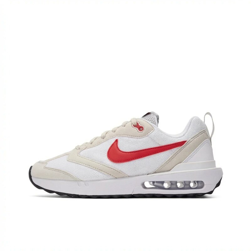 Nike retro white and red sports shoes