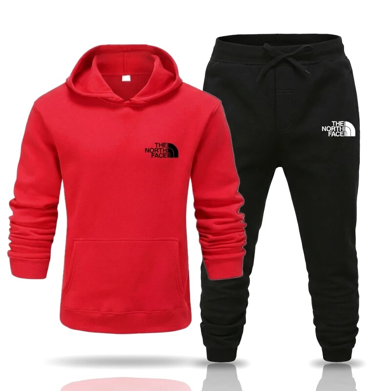 North Face Classic Sportswear Set (Red and Black)