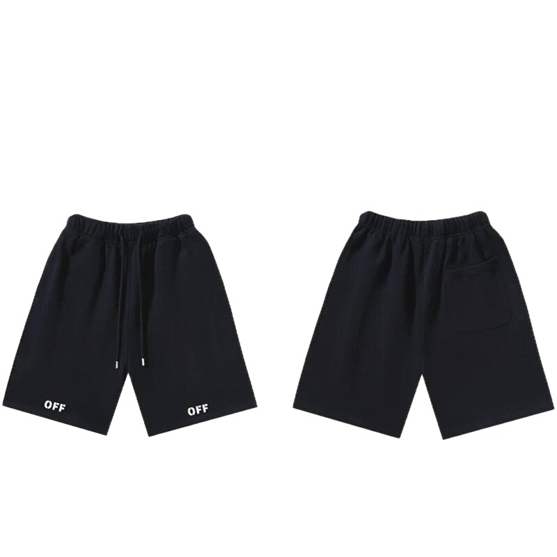 Off-White 017 Simple Style Black Shorts