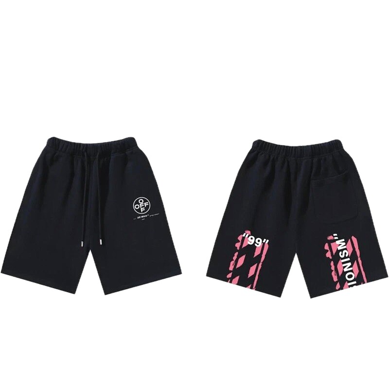 Off-White 018 Style Cool Black Shorts