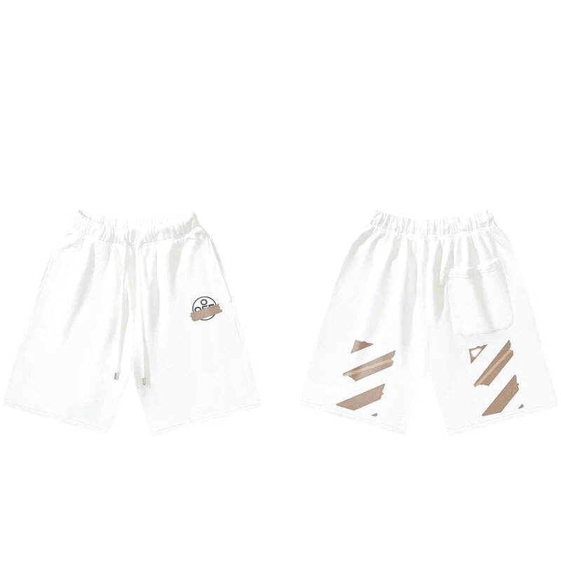 Off-White 019 trendy white shorts