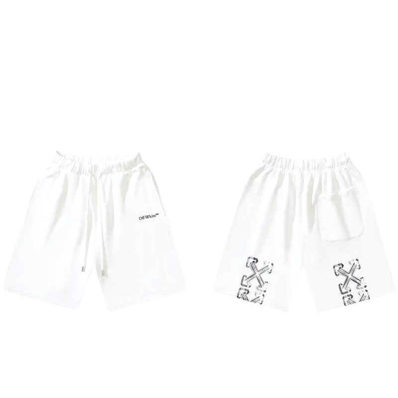 Off-White 133 models of simple white shorts