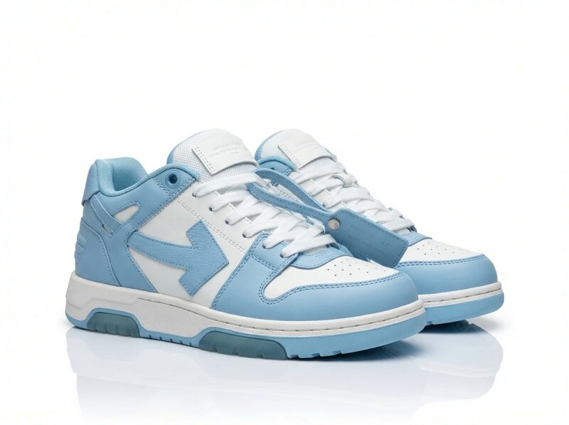 Off-White casual style blue and white sports shoes