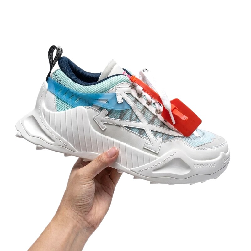 Off-White casual style white and blue sports shoes