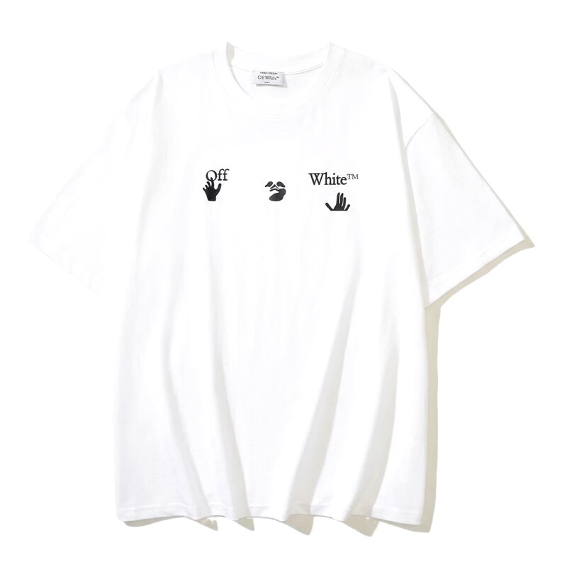 Off-White Gesture Print Style White T-shirt