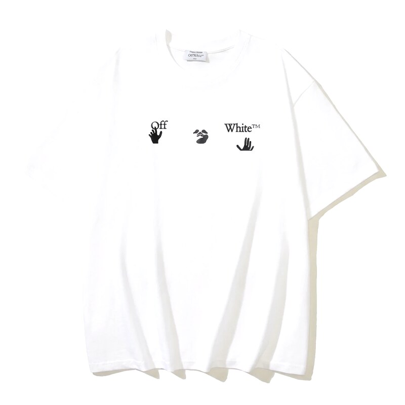 Off-White Gesture Style White T-shirt