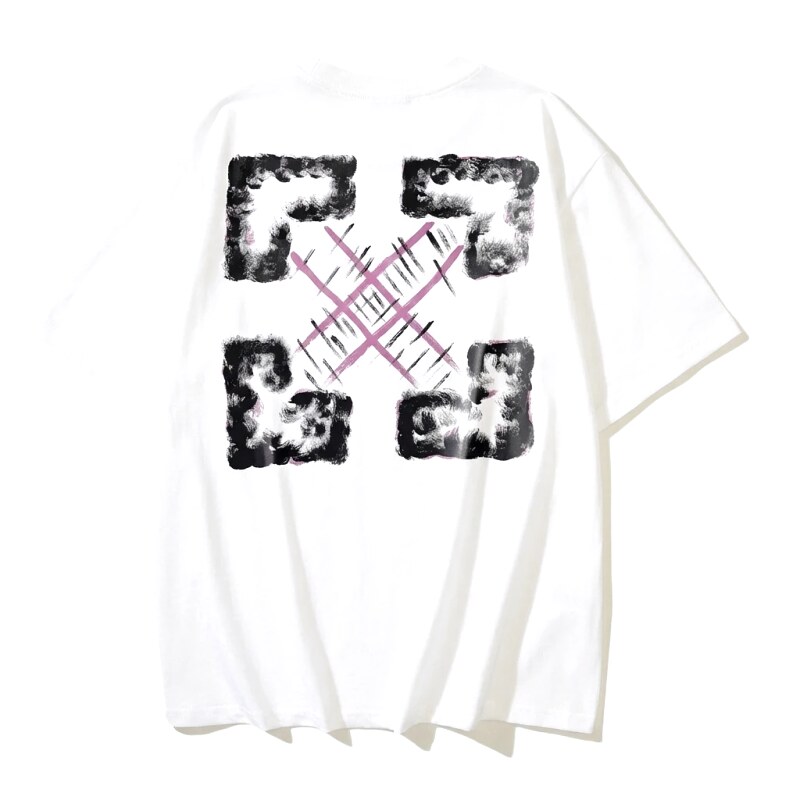 Off-White Graffiti Style White T-shirt