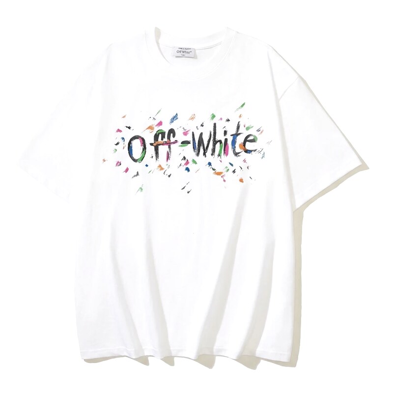 Off-White Graffiti Style White T-shirt