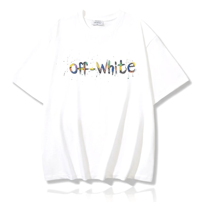 Off-White Graffiti Style White T-shirt