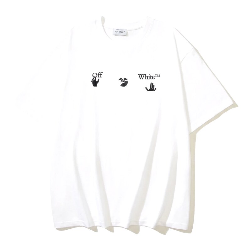 Off-White minimalist style white T-shirt
