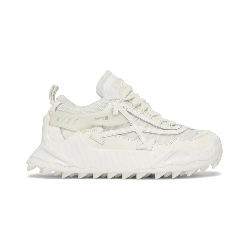Off-White retro-style white sports shoes