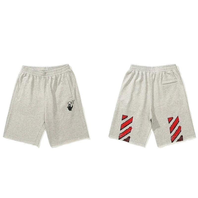 Off-White Style 102 Grey Trendy Brand Shorts