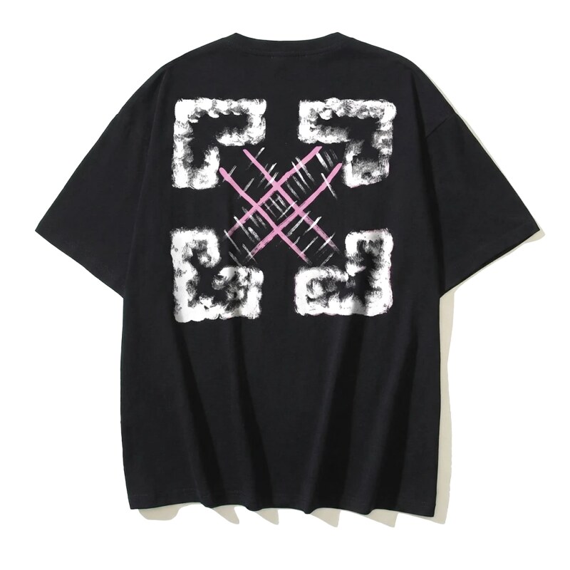 Off-White Trendy Style Black T-shirt
