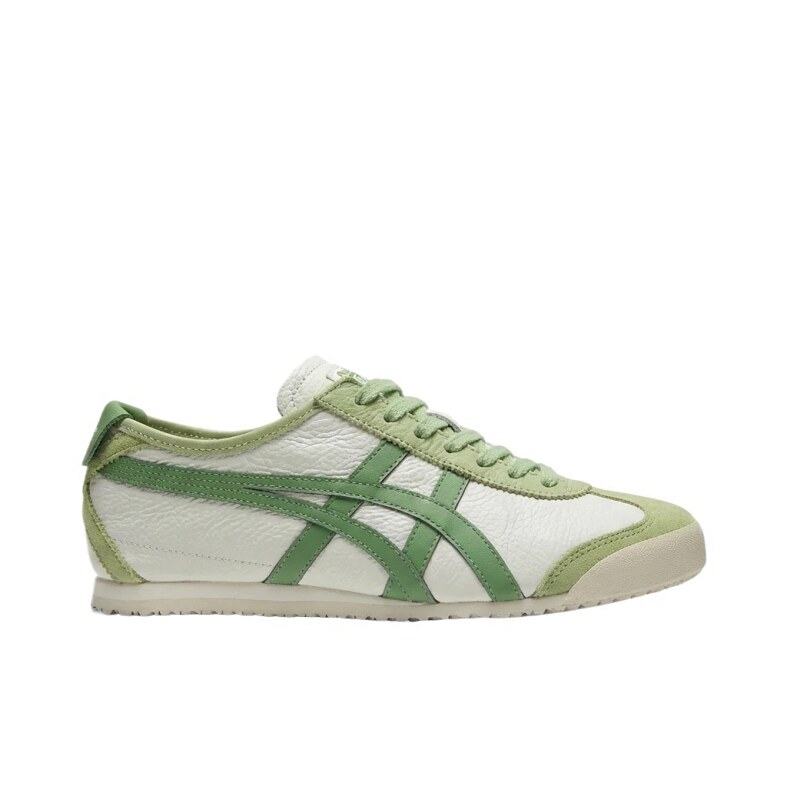 Onitsuka Tiger casual green and white shoes.