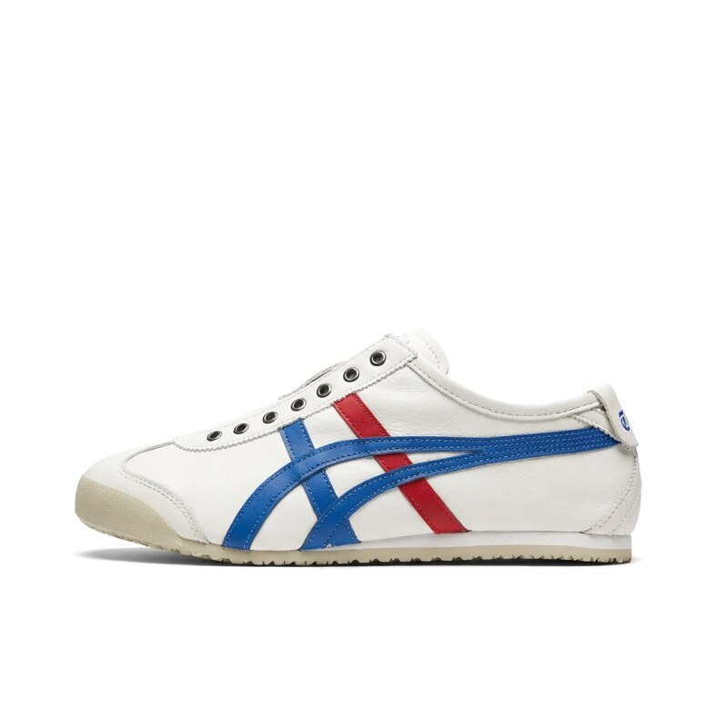 Onitsuka Tiger retro-style white, blue and red sports shoes