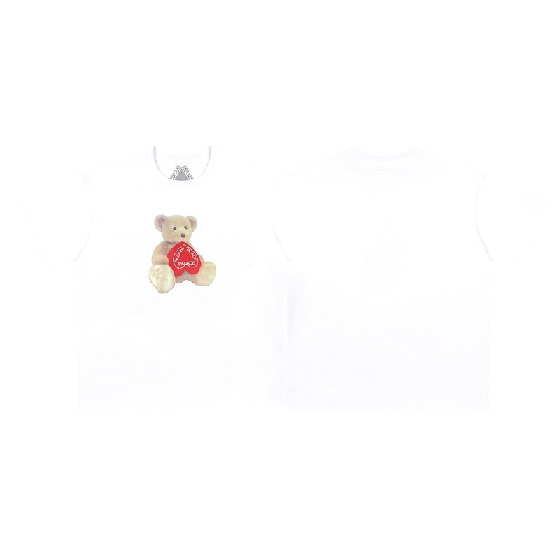 Palace Teddy Bear Print Street Style White T-Shirt