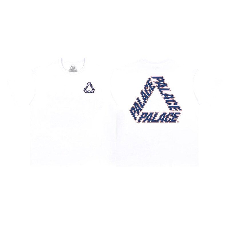 Palace Triangle Logo Street Style White T-shirt