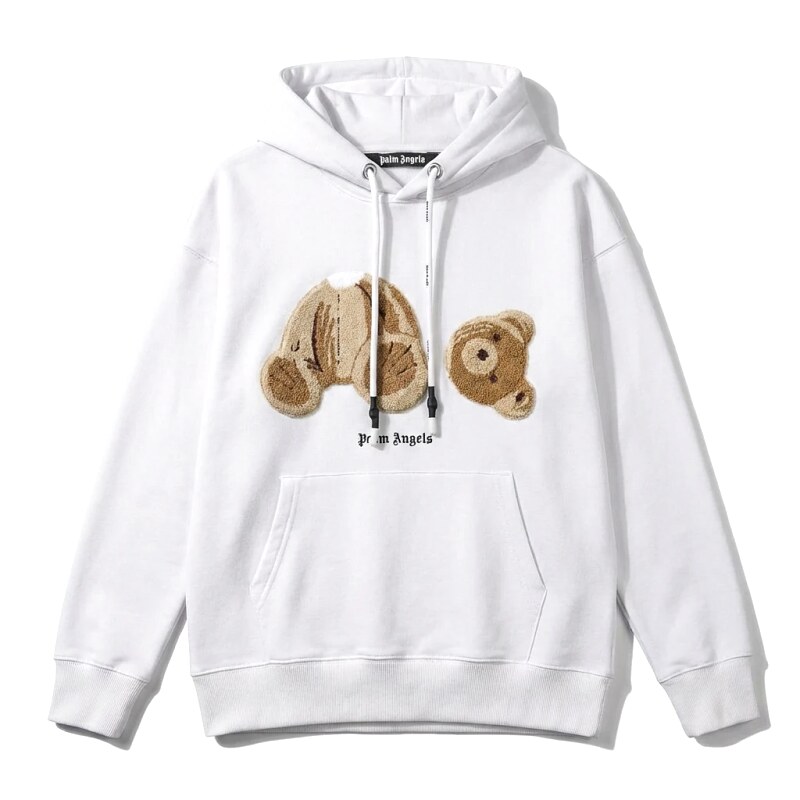 Palm Angels Bear Trend Brand White Sweatshirt