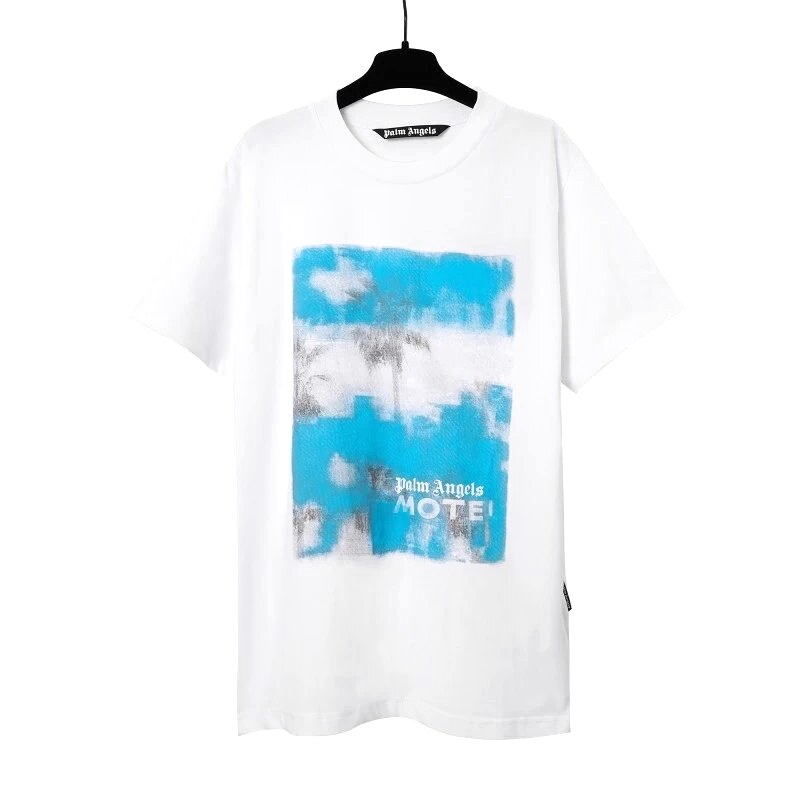 Palm Angels Gift Ready Logo T-shirt White Palm Tree with Fresh Pattern