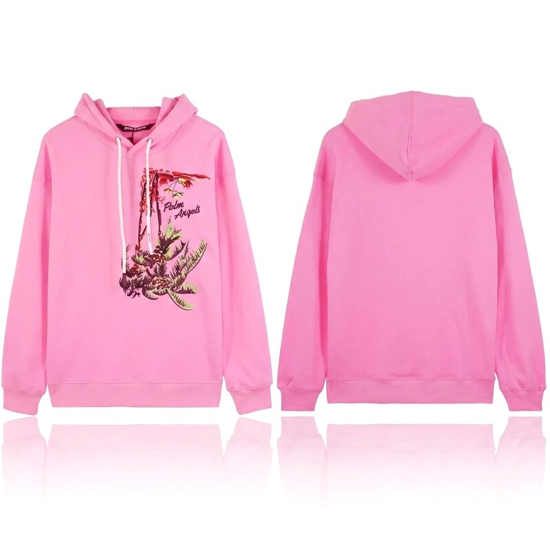 Palm Angels palm tree print pink sweatshirt