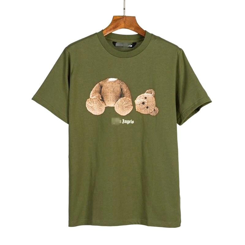 Palm Angels Relaxed Bear graphic T-shirt White Colorful Bear with Versatile Design