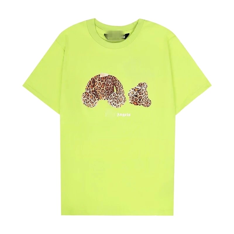 Palm Angels Resort Bear graphic T-shirt White Colorful Bear for Travel Looks