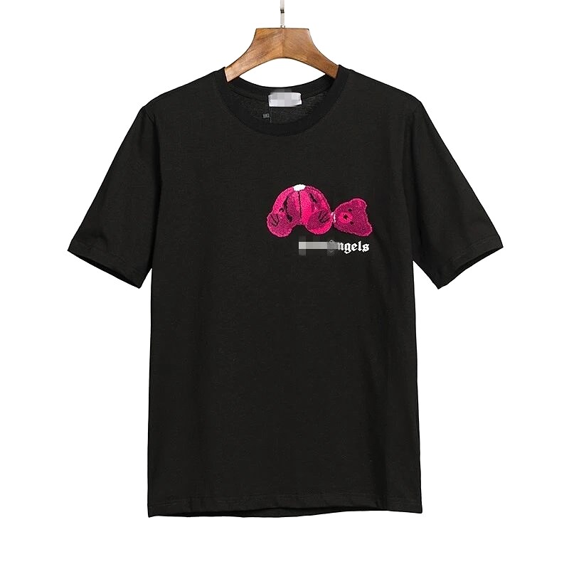 Palm Angels Statement Bear graphic T-shirt White Colorful Bear for Outdoor Plans