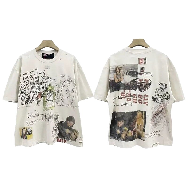 Paly Hollywood Graffiti Vintage Off-white T-shirt