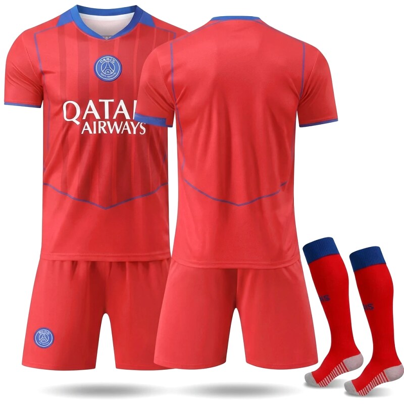 Paris Saint-Germain red and blue football jersey