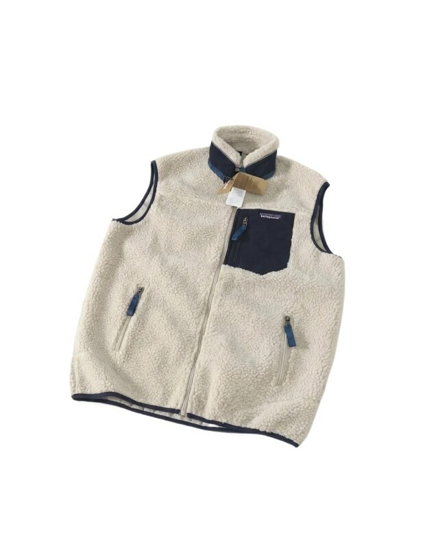 Patagonia retro-style beige vest