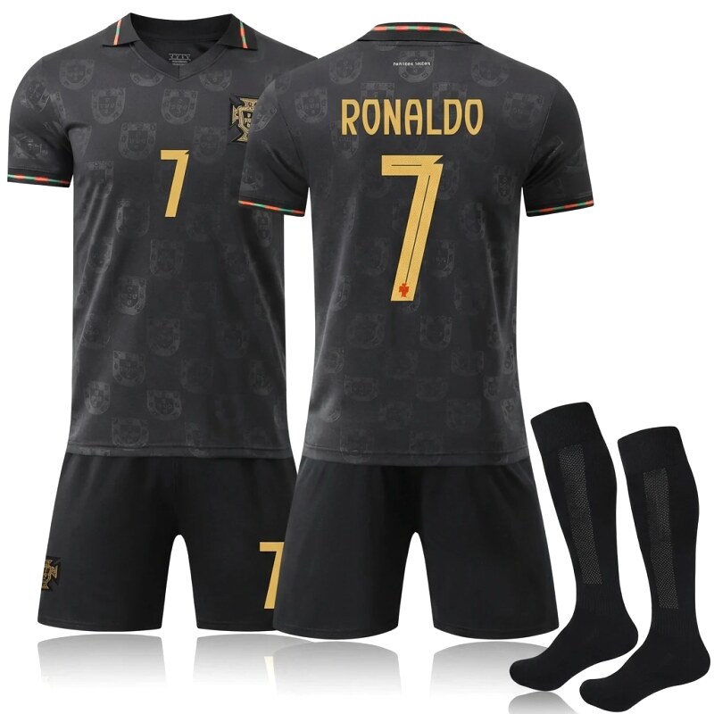 Portuguese Cristiano Ronaldo series black jersey