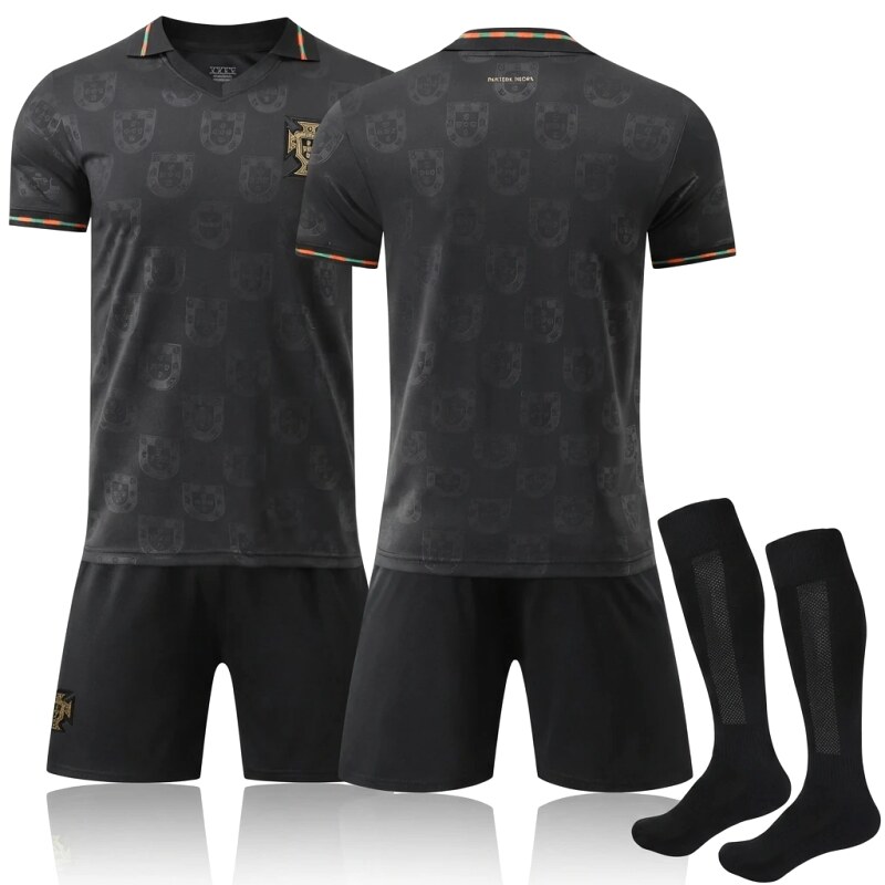 Portuguese series black sportswear set