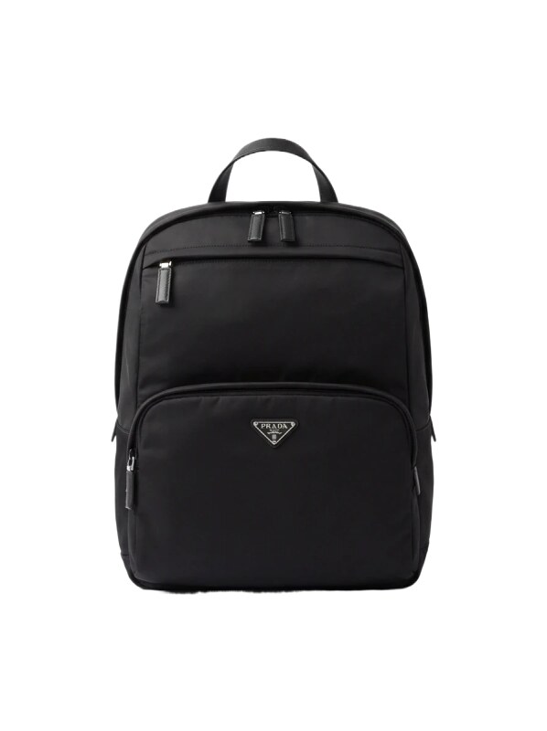 Prada classic simple style black backpack