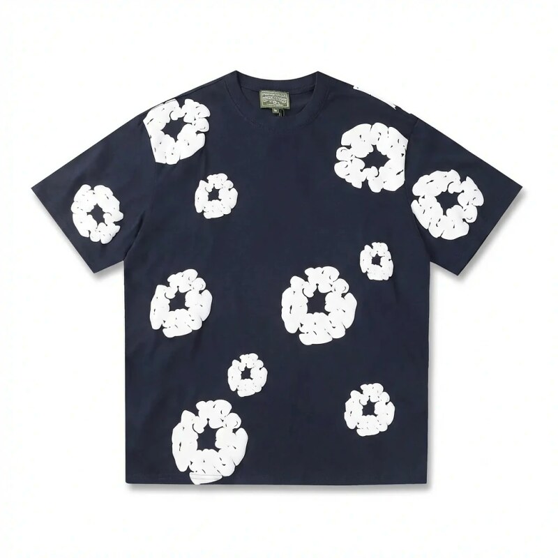 Printed trendy short-sleeved shirt with DENIM TEARS
