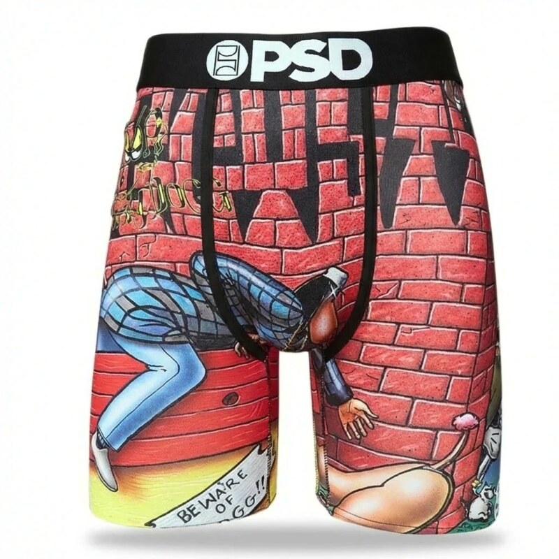 PSD graffiti-style red and black shorts