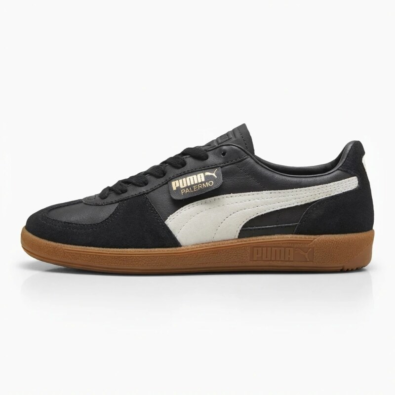 PUMA Palermo Retro Black and Brown Shoes