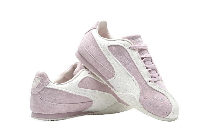 PUMA Retro Pink and White Athletic Shoes